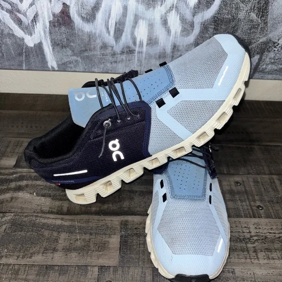 On Cloud 5 Midnight Chambray sneakers Men's SZ10.5 - Picture 4 of 14